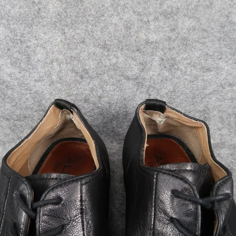 Aldo Shoes Mens 10.5 Oxford Derby Dress Black Leather Formal Classic Lace Up